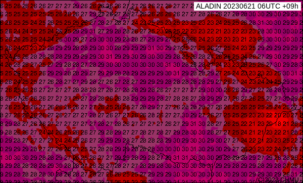 Numerický model předpovědní mapa