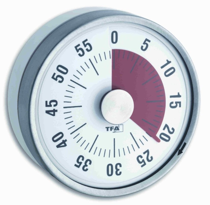 TFA 38.1028.02 - PUCK - Kuchyňská minutka - bílá