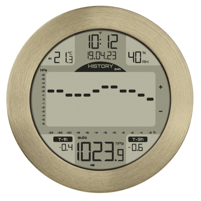 TFA 35.1124.53 - Digitální meteostanice METEOMAR - zlatý leštěný hliník