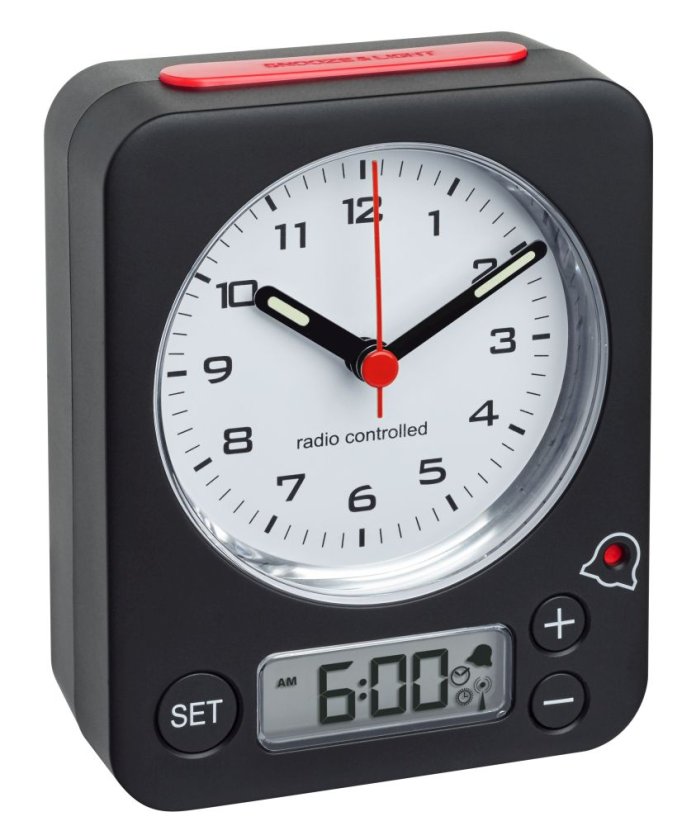 TFA 60.1511.01.05 - COMBO - Analogový budík s rádiově řízeným časem