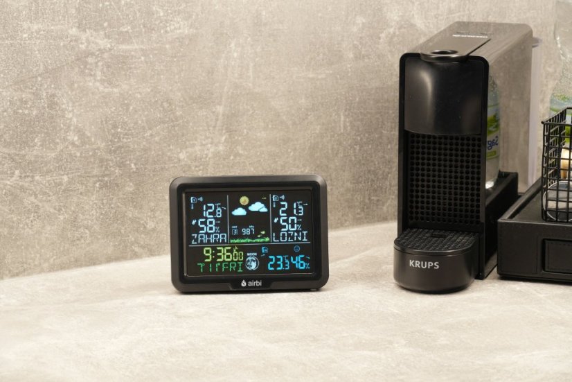 Airbi DUO Color - meteostanice se 2 bezdrátovými čidly a barevným displejem