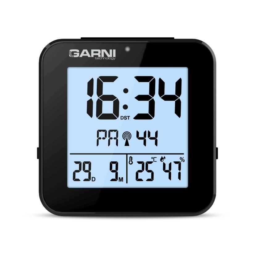 GARNI 138B – Digitální budík s měřením vnitřní teploty a vlhkosti