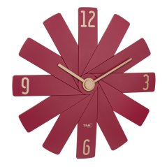 TFA 60.3020.05 - Designové nástěnné hodiny CLOCK IN THE BOX s tichým chodem - červené