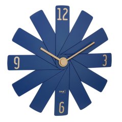 TFA 60.3020.06 - Designové nástěnné hodiny CLOCK IN THE BOX s tichým chodem - modré