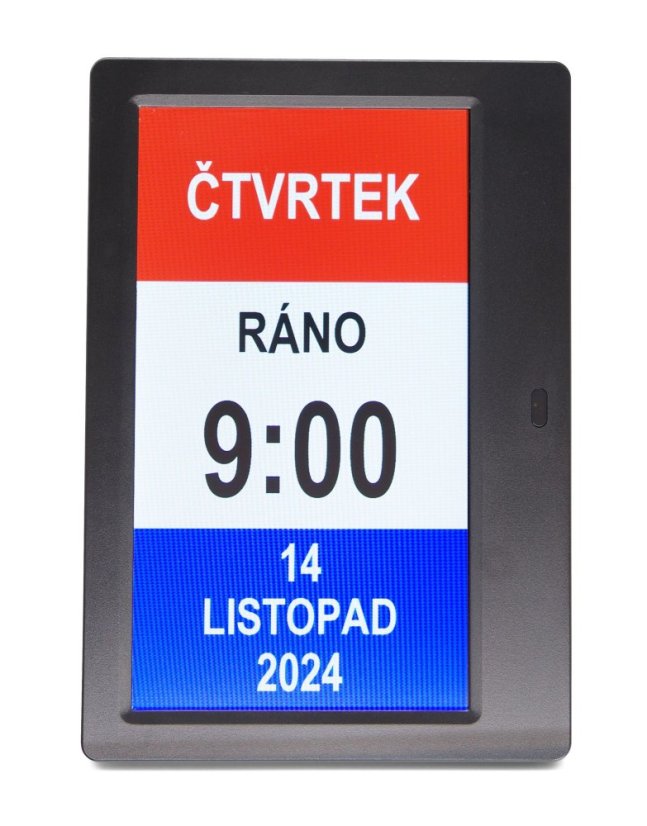 Airbi NOTE - hodiny s kalendářem, textovými upozorněními a fotorámečkem