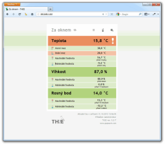 TH2E - Ethernetový teploměr s vlhkoměrem