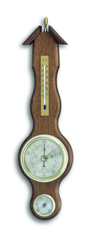 TFA 20.1037.01 - Meteostanice analogová na dřevěné podložce - dub sheraton