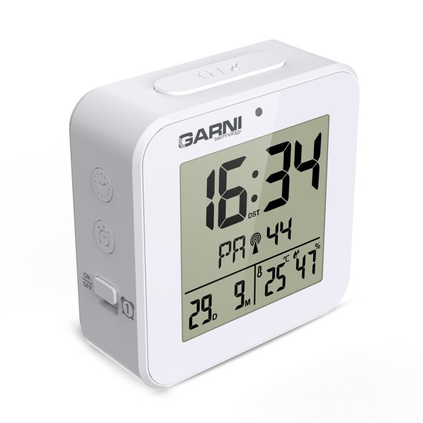 GARNI 138W – Digitální budík s měřením vnitřní teploty a vlhkosti