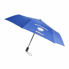 Deštník skládací teleskopický - modrý s logem METEOshop