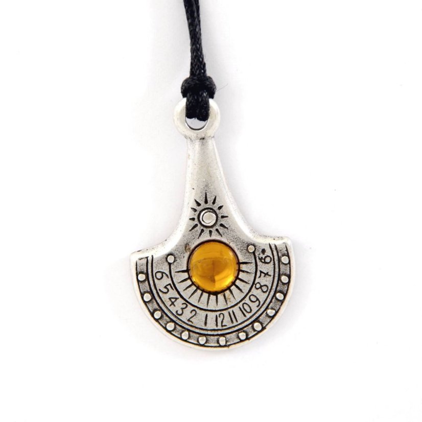 Náhrdelník a sluneční hodiny Nil - oranžový kámen