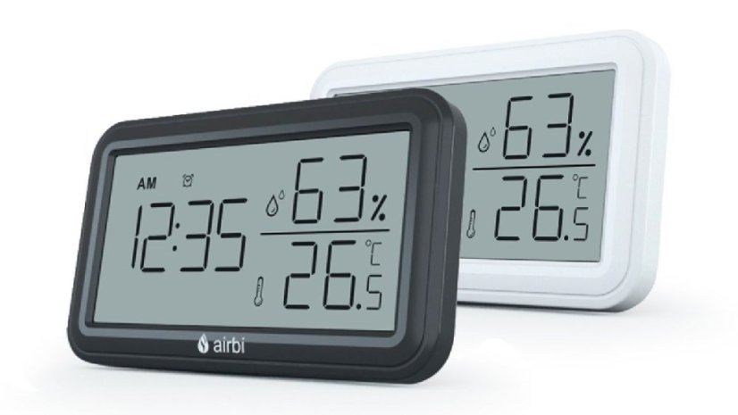 Pokojový teploměr a vlhkoměr Airbi INDOOR - černý
