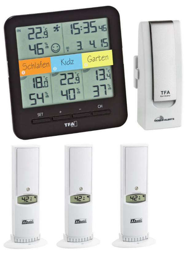 TFA 31.4007.02 - WEATHERHUB - Bezdrátový monitor klimatu - startovní balíček č. 7