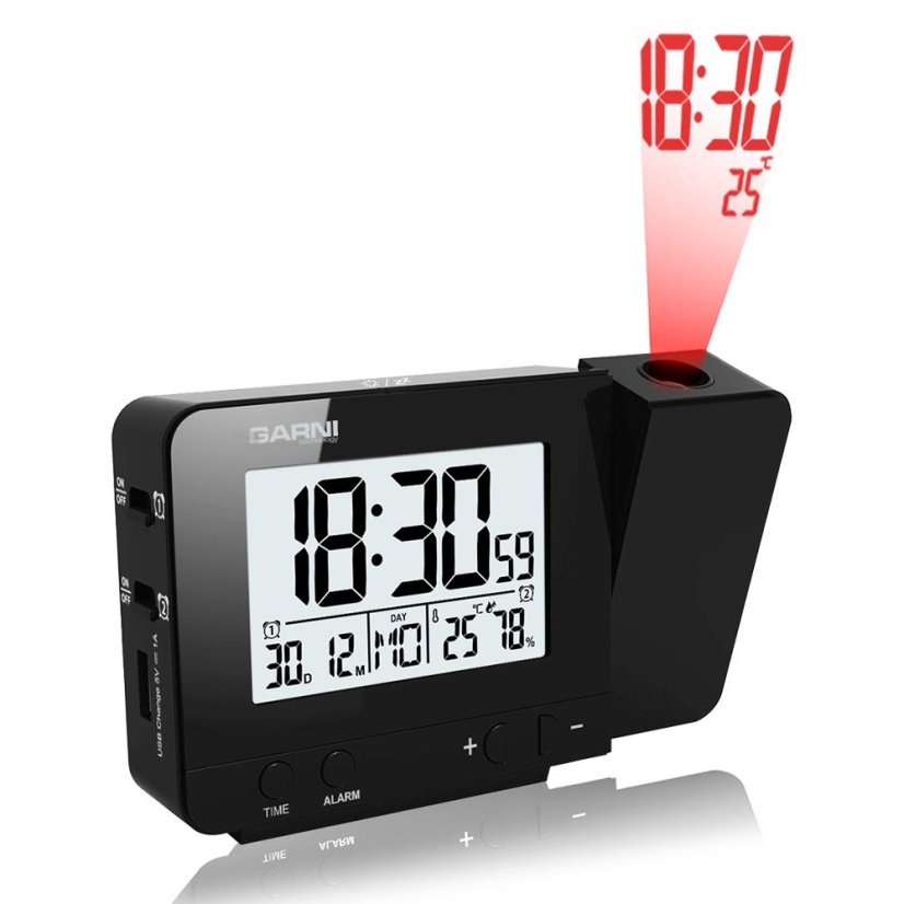 GARNI 140 - Digitální budík s projekcí času a vnitřní teploty