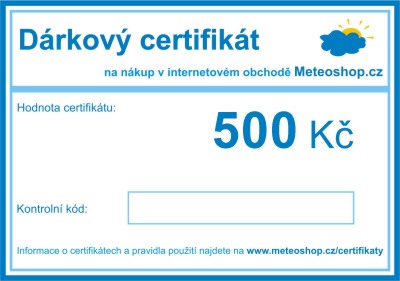 Dárkový certifikát 500 Kč