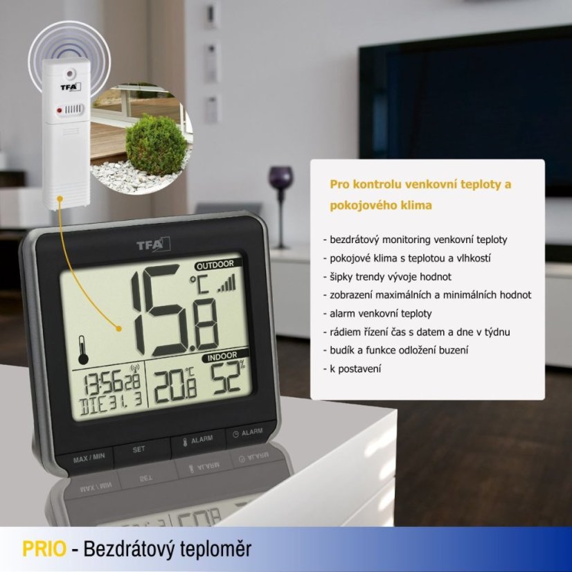 TFA 30.3069.01 - PRIO - Bezdrátový teploměr