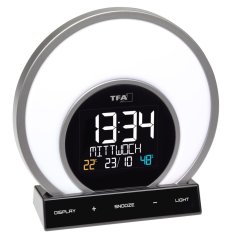TFA 60.2026.01 - SOLUNA - Digitální budík s barevným podsvícením, teplotou a vlhkostí