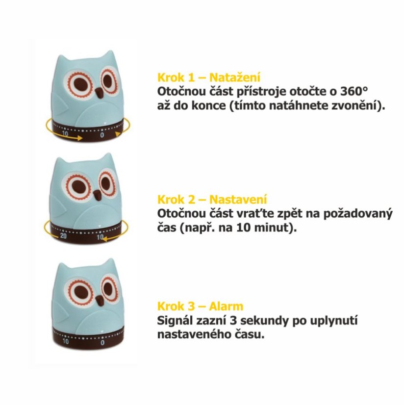 TFA 38.1039 - kuchyňská minutka - sova