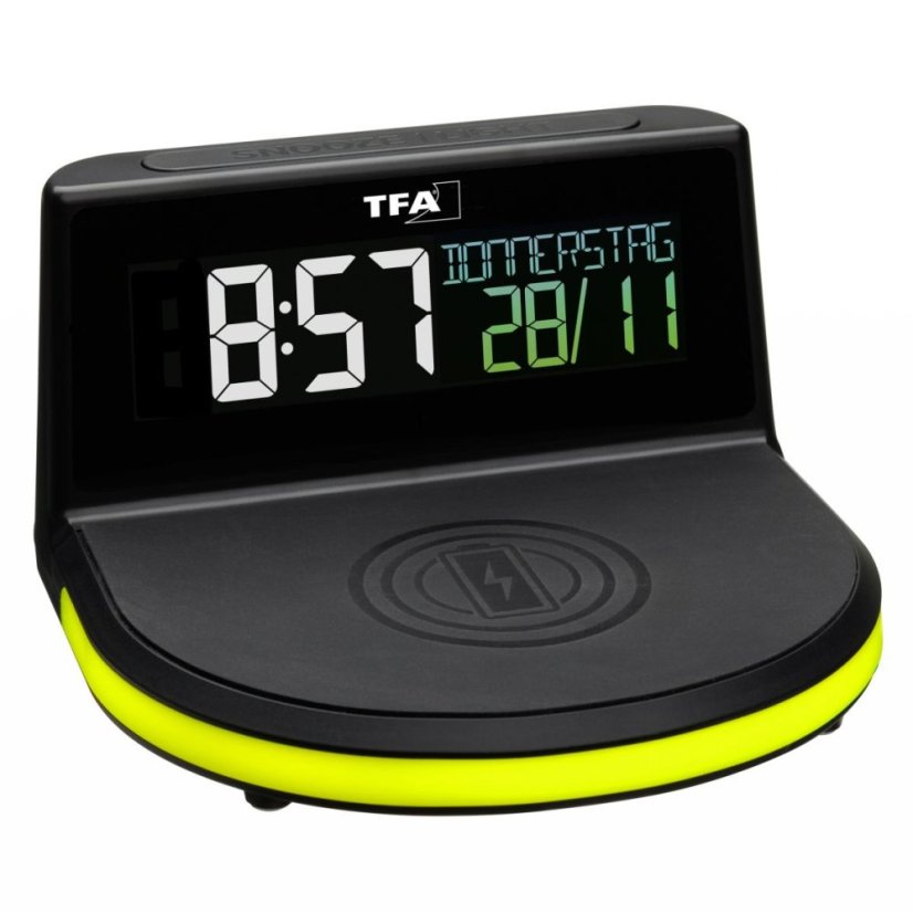 TFA 60.2028.01 - CHARGE-IT WIRELESS - Digitální budík s možností bezdrátového nabíjení