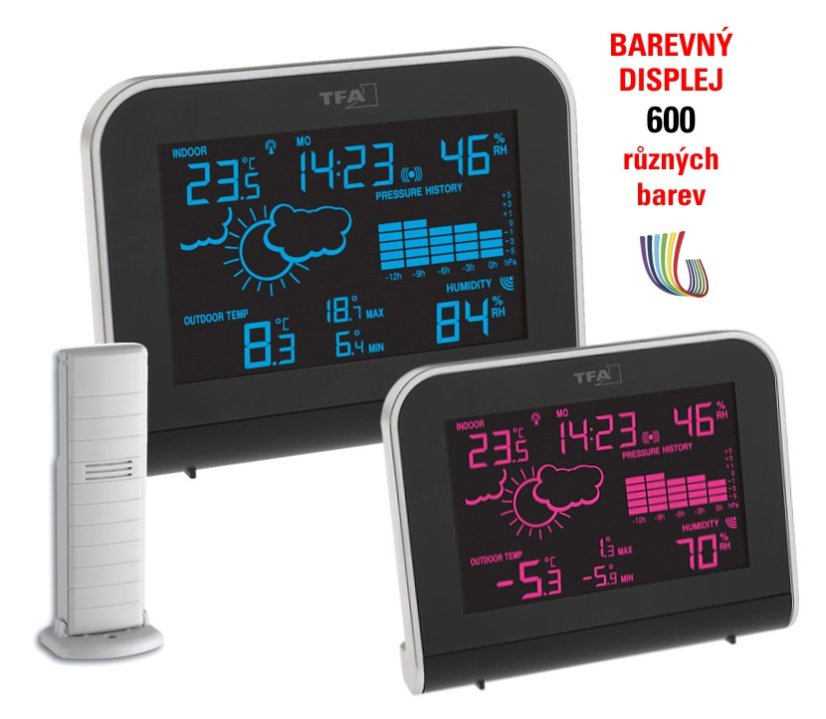 TFA 35.1148.01.IT - SPHERE - Meteostanice s barevným displejem kompatibilní se systémem WEATHERHUB