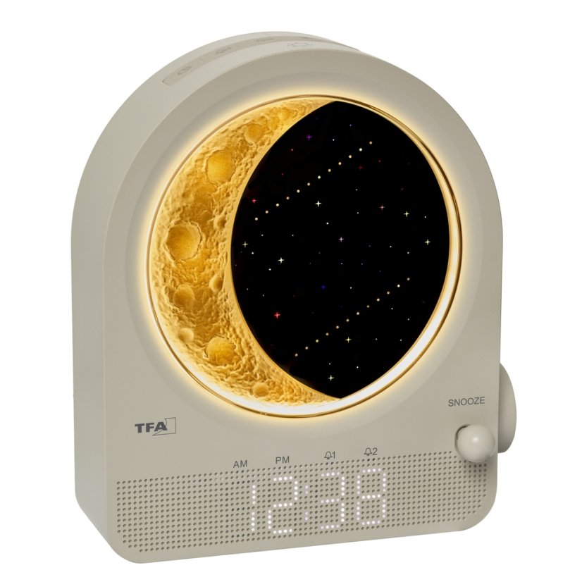 TFA 60.2053.15 - retro světelný budík Měsíc a meteory