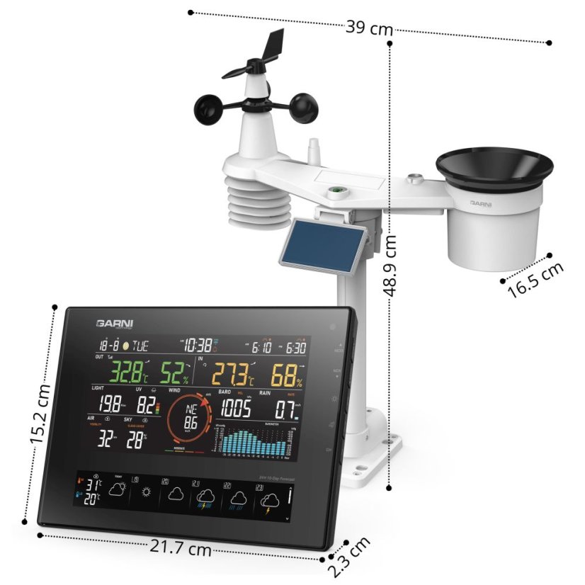 GARNI 2040 Arcus 2GEN - Meteorologická stanice s 24hodinovou /10denní předpovědí
