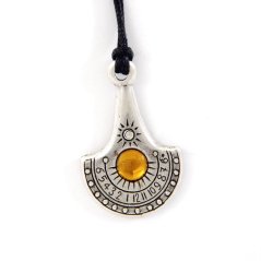 Náhrdelník a sluneční hodiny Nil - oranžový kámen