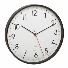 TFA 60.3537.01 - DCF nástěnné hodiny s tichým chodem - černé