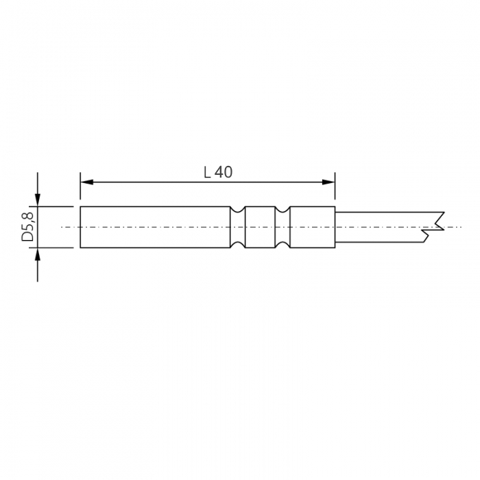 Comet SN233E - Teplotní sonda Pt1000TG68/E, konektor ELKA, kabel 5 metrů