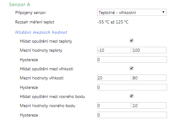 Papago 2TH ETH: 2x měření teploty, vlhkosti a rosného bodu s Ethernetem