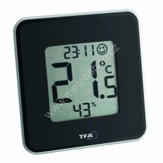 TFA 30.5021.01 - STYLE - Teploměr s vlhkoměrem - černý