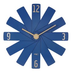 TFA 60.3020.06 - Designové nástěnné hodiny CLOCK IN THE BOX s tichým chodem - modré