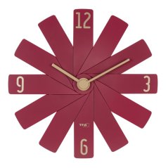 TFA 60.3020.05 - Designové nástěnné hodiny CLOCK IN THE BOX s tichým chodem - červené