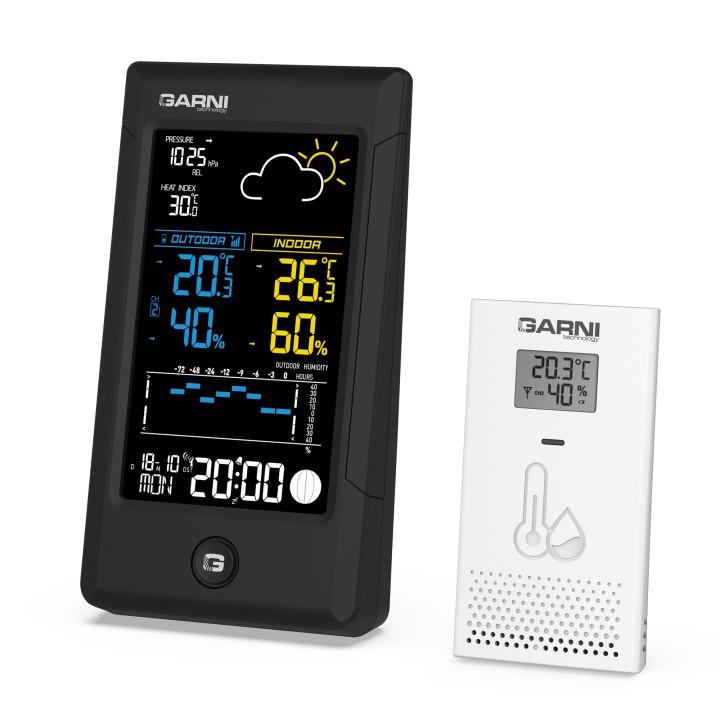 GARNI 615B Precise - meteorologická stanice - černá