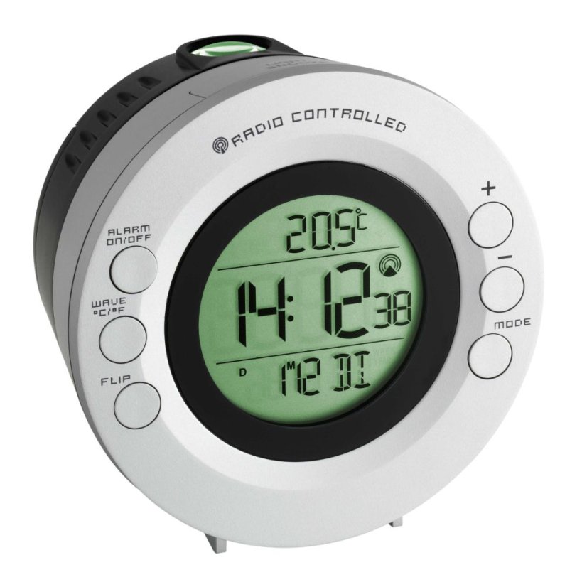 Rádiem řízené hodiny s projektorem a teploměrem typ TFA 60.5000