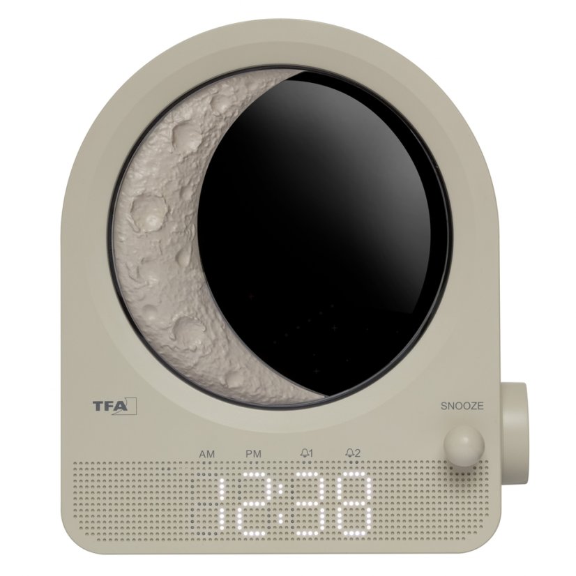 TFA 60.2053.15 - retro světelný budík Měsíc a meteory