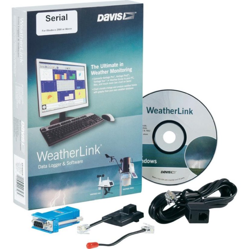 Davis 6510SER - WeatherLink - připojení na PC - sériový port (RS232)