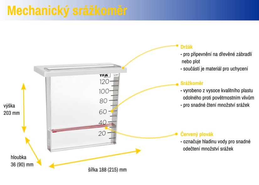 TFA 47.1014 - Dešťový srážkoměr