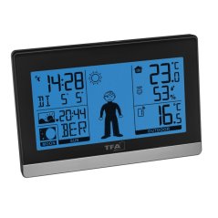 TFA 35.1159.01 - WEATHER BOY - Domácí meteostanice s předpovědí počasí a postavičkou - černá