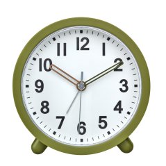 TFA 60.1043.04 - Elektronický analogový budík s tichým chodem - barva olivová