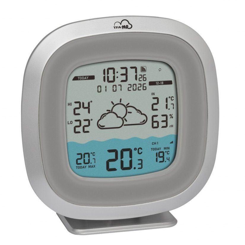 TFA 35.8114.10 - Bezdrátová WiFi meteostanice s chytrou předpovědí a bazénovým čidlem TFA.me ID-09