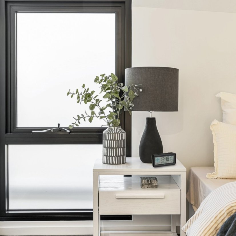 TFA 60.2562.01.GB BOXX2 - Rádiem řízený digitální budík s automatickým podsvícením - anglické popisky