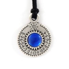 Náhrdelník a sluneční hodiny Saturn - modrý kámen