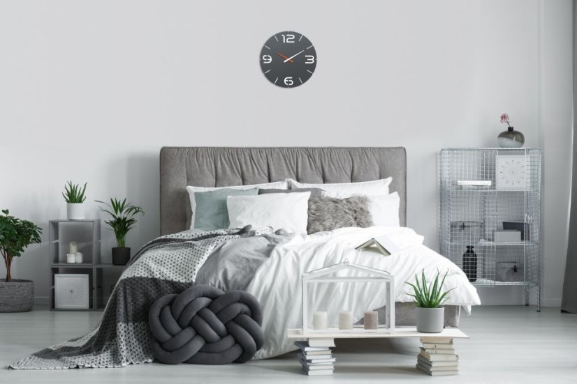 TFA 60.3536.10 - CONTOUR -  DCF nástěnné hodiny - černé