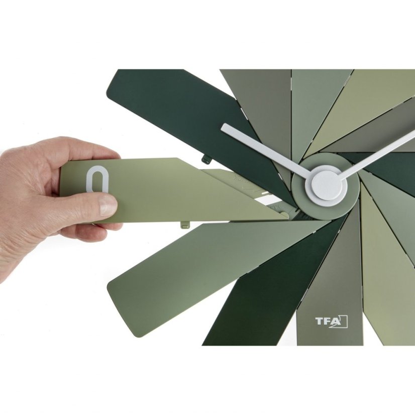 TFA 60.3020.04 - Designové nástěnné hodiny CLOCK IN THE BOX - zelené