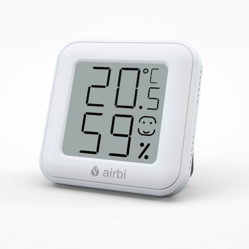 Pokojový teploměr a vlhkoměr Airbi SMILE - bílý