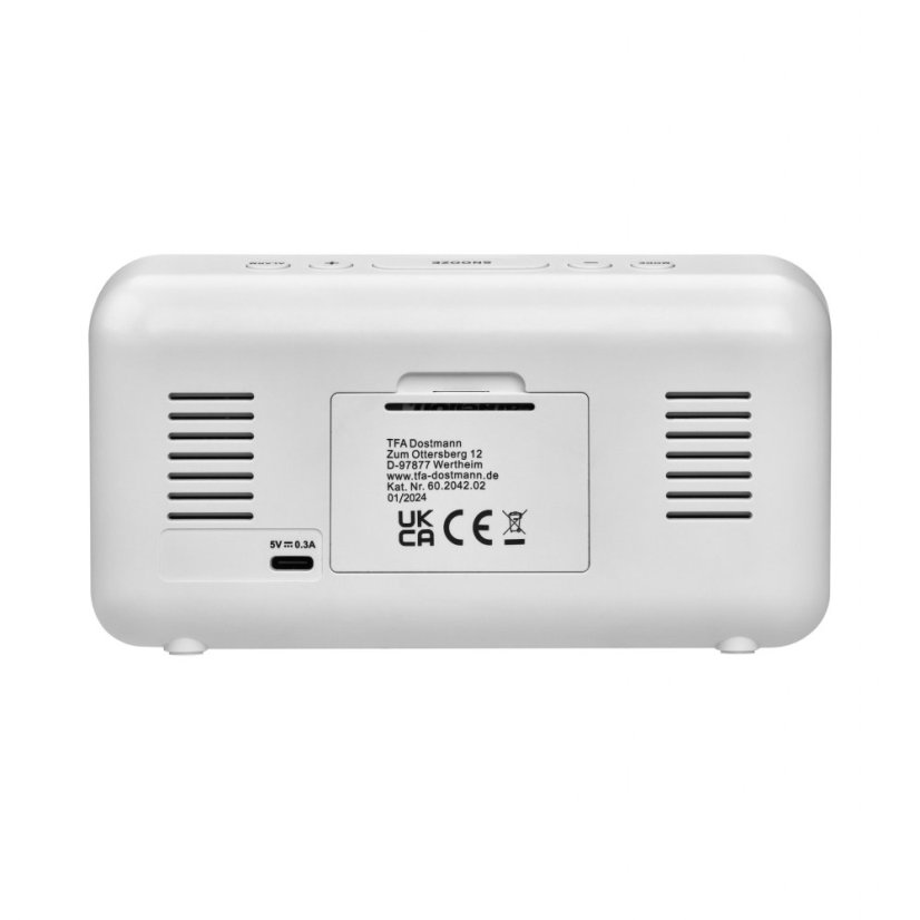 TFA 60.2042.02 -  Digitální budík s látkovým panelem a LED číslicemi