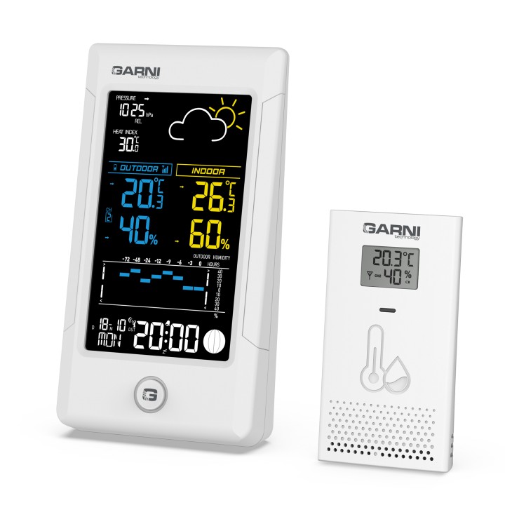 GARNI 615W Precise - meteorologická stanice - bílá