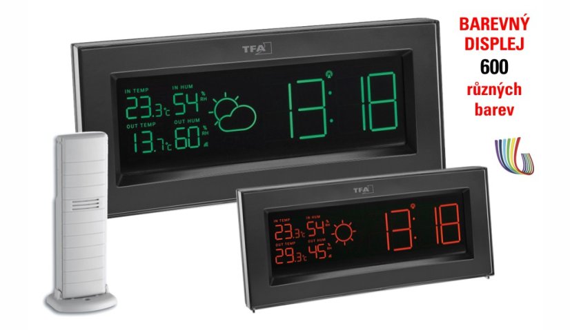 TFA 35.1147.01.IT - COLORIS - Meteostanice s barevným displejem kompatibilní se systémem WEATHERHUB