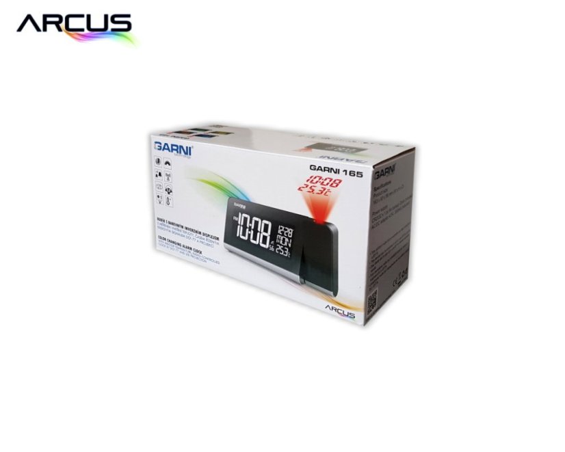 GARNI 165 Arcus - Digitální budík s projekcí času a vnitřní teploty