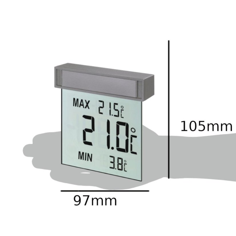 TFA 30.1025 - VISION - Venkovní digitální teploměr na okno